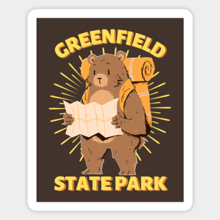 Greenfield State Park Camping Bear Magnet